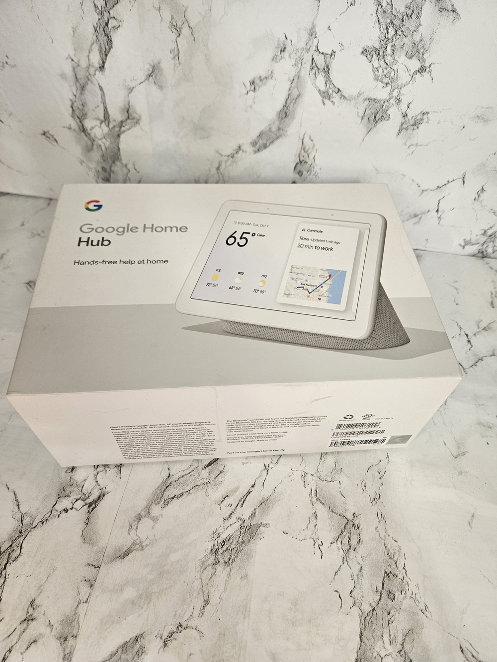 Google Home Hub Smart Display GA00516-US Chalk | 7" Touch